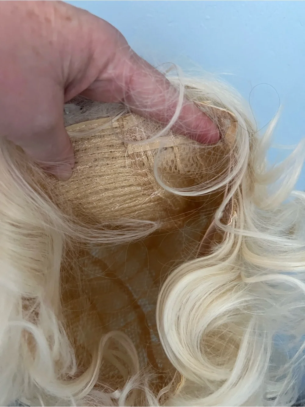 Blonde Curly Clip-In Hairpiece - Lightweight Synthetic Accent